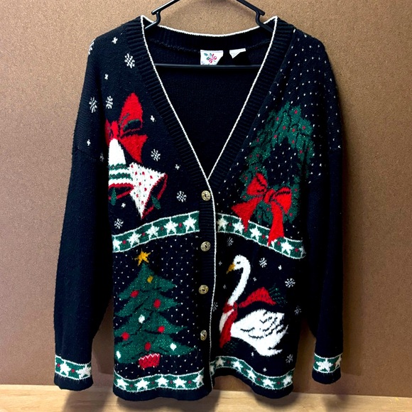 NutCracker Holiday Cardigan Sweater | Women’s Medium | Made in USA - Picture 1 of 4